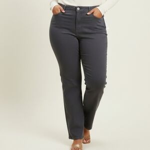 NWT Maurices Plus Size Dark Gray High Rise Straight Jeans